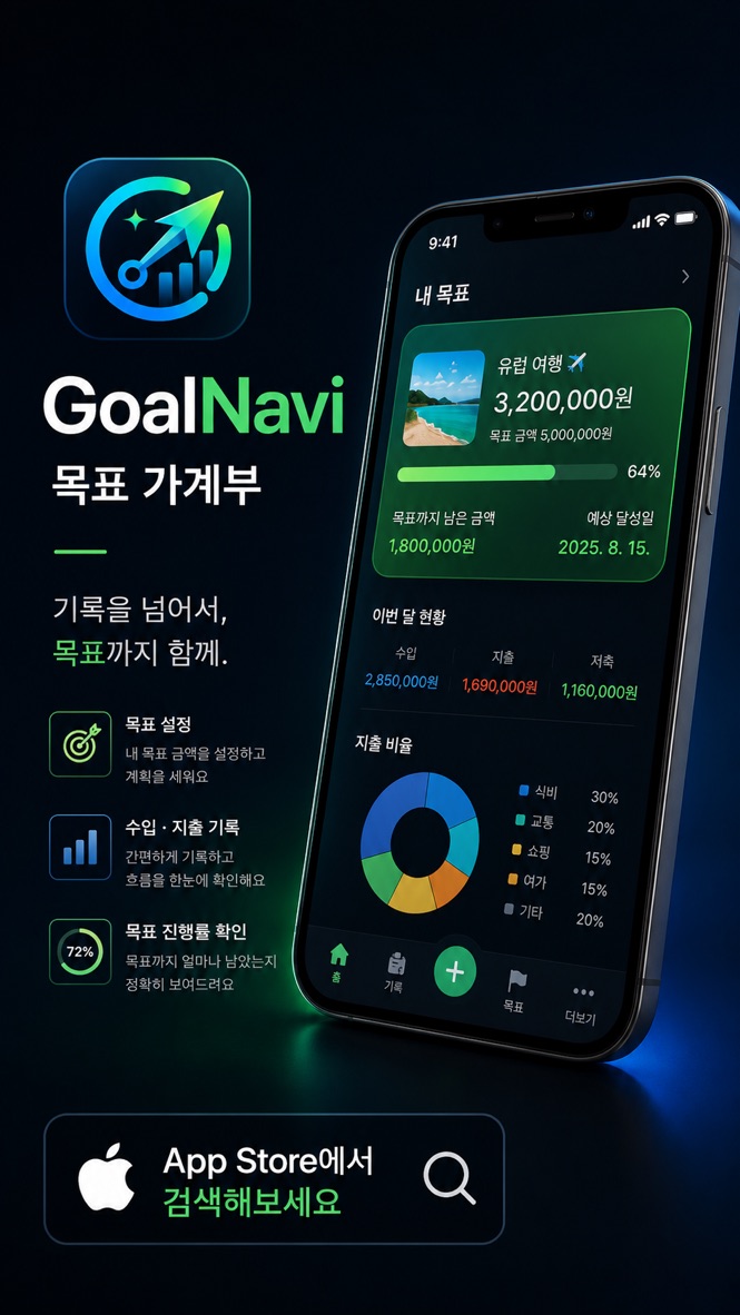 GoalNavi App Store 다운로드 화면